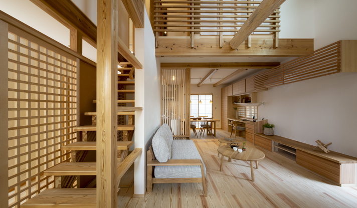 藤井寺市小山藤の里町の家：リビング