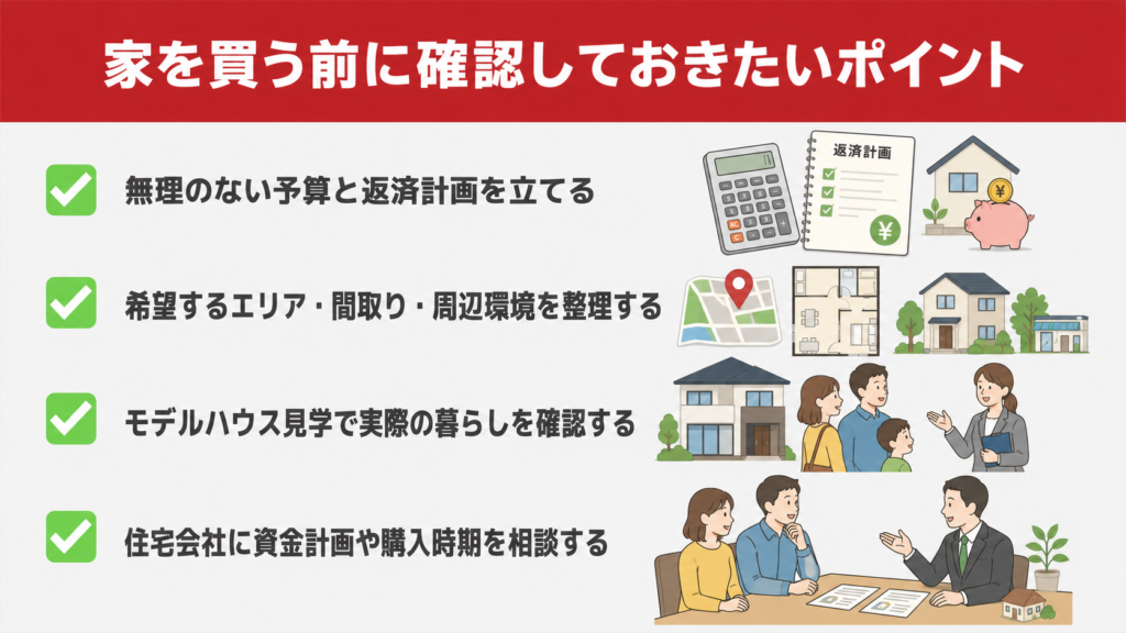 家を買う前に確認しておきたいポイント