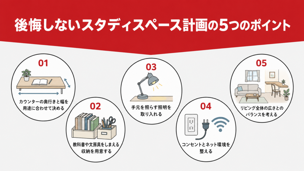 後悔しないスタディスペース計画の5つのポイント