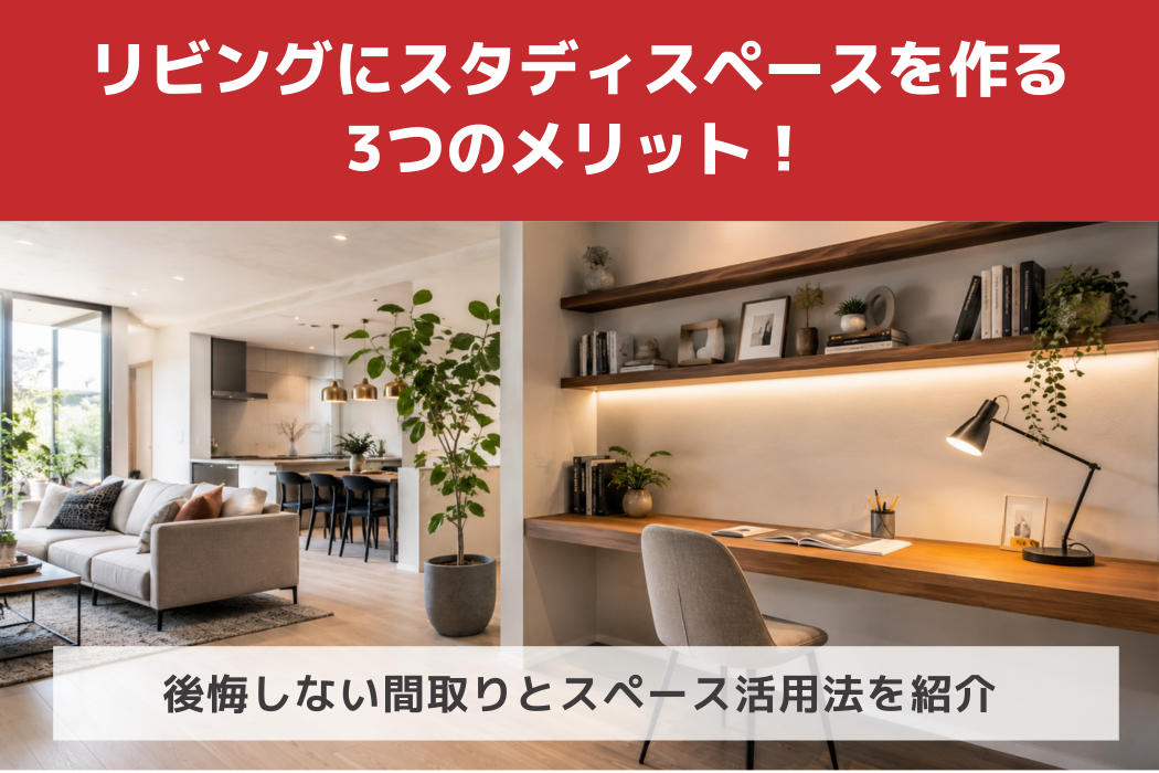 リビングにスタディスペースを作る3つのメリット！後悔しない間取りとスペース活用法を紹介