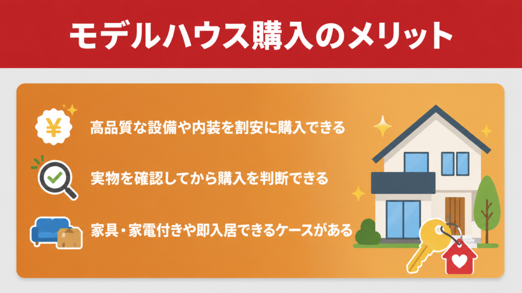 モデルハウス購入のメリット