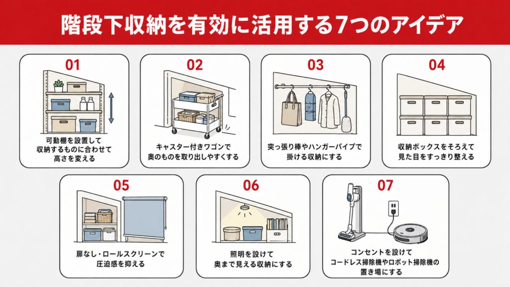 階段下収納を有効に活用する7つのアイデア