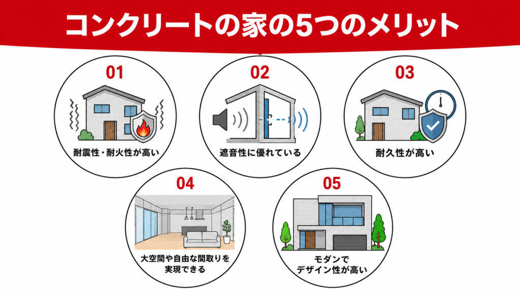 コンクリートの家の5つのメリット