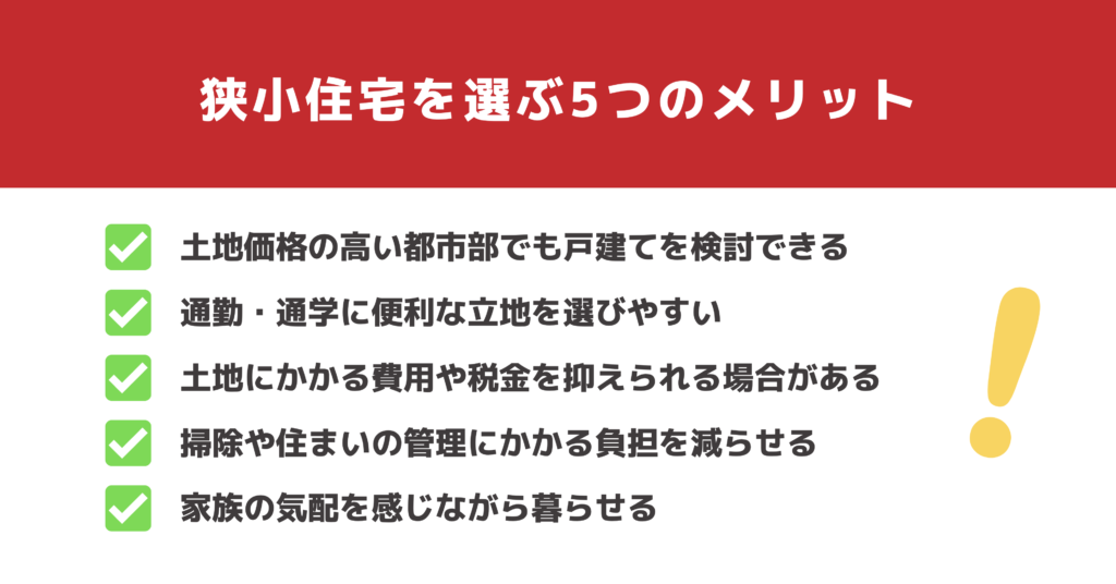 狭小住宅を選ぶ5つのメリット