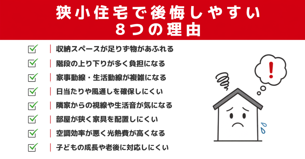 狭小住宅で後悔しやすい8つの理由