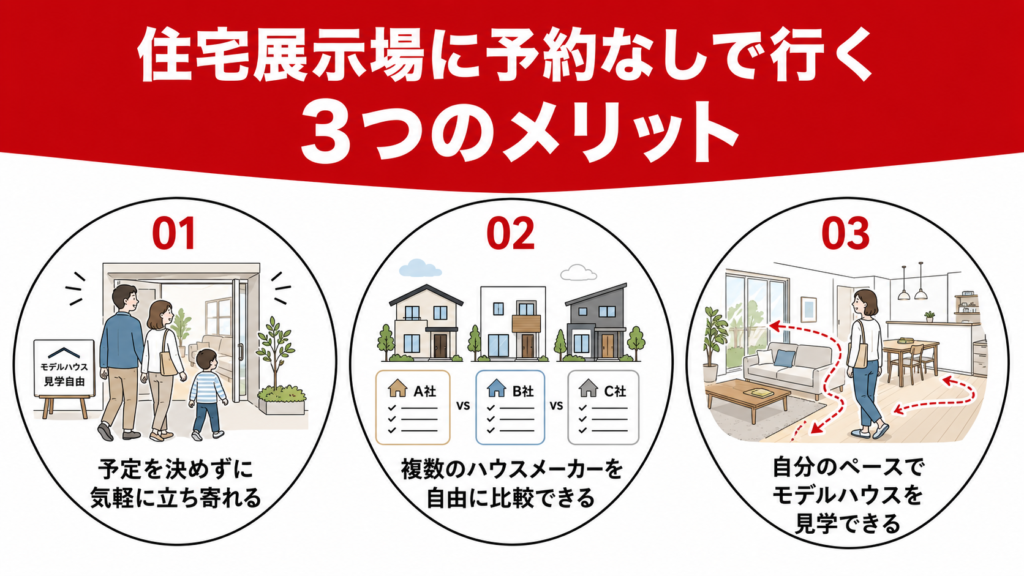 住宅展示場に予約なしで行く3つのメリット