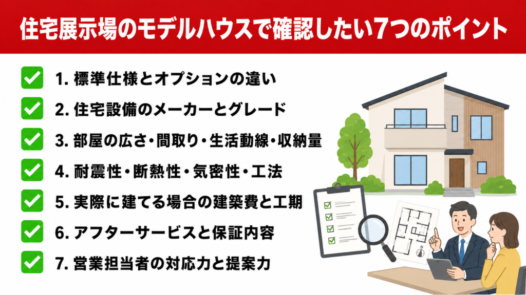 住宅展示場のモデルハウスで確認したい7つのポイント