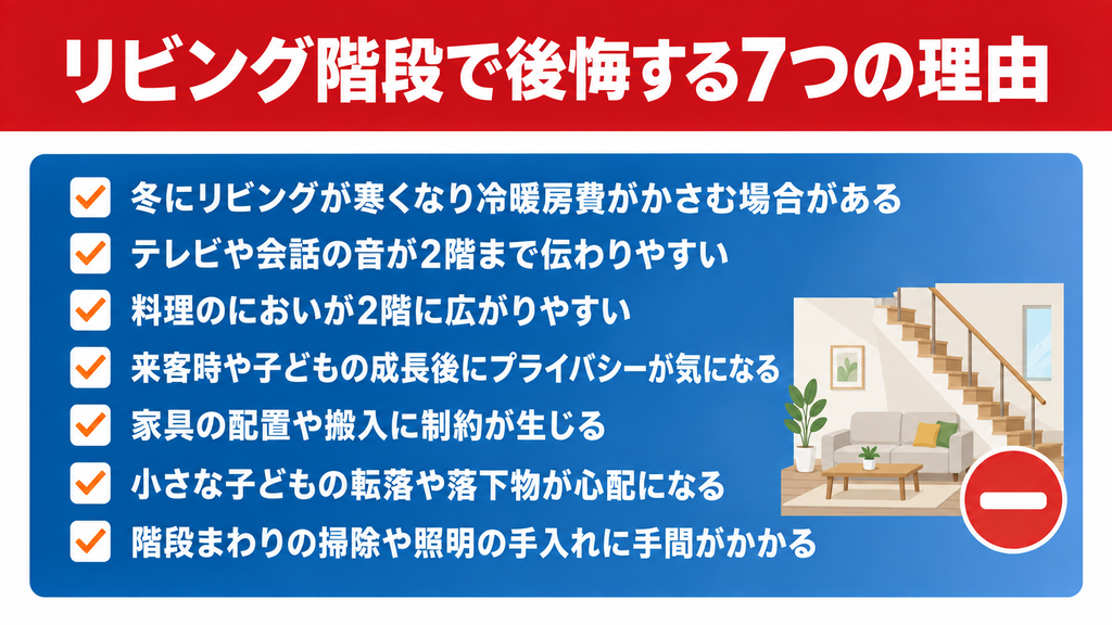 リビング階段で後悔する7つの理由