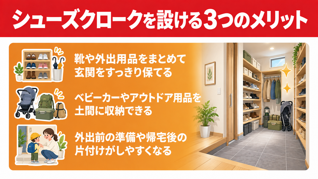 シューズクロークを設ける3つのメリット