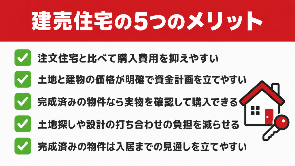 建売住宅の5つのメリット