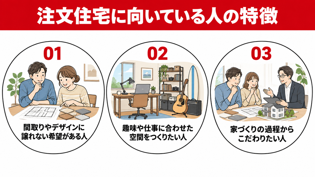 注文住宅に向いている人の特徴